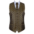 Gold on Black Royal Swirl Waistcoat #AB-WWA1001/11 